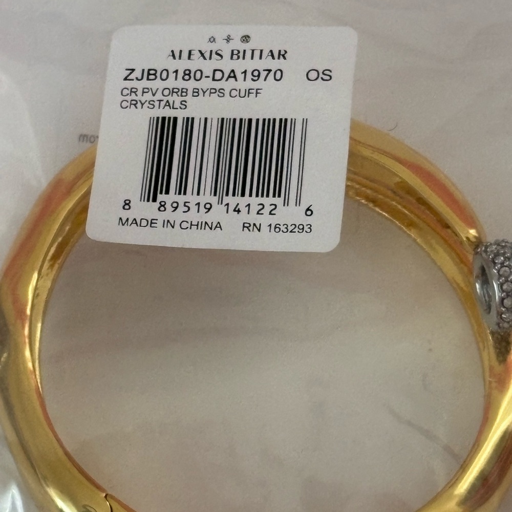 Brand New with Tag Alexis Bittar Solanes Pavé Orb Bypass Hinge Bracelet - Picture 7 of 8